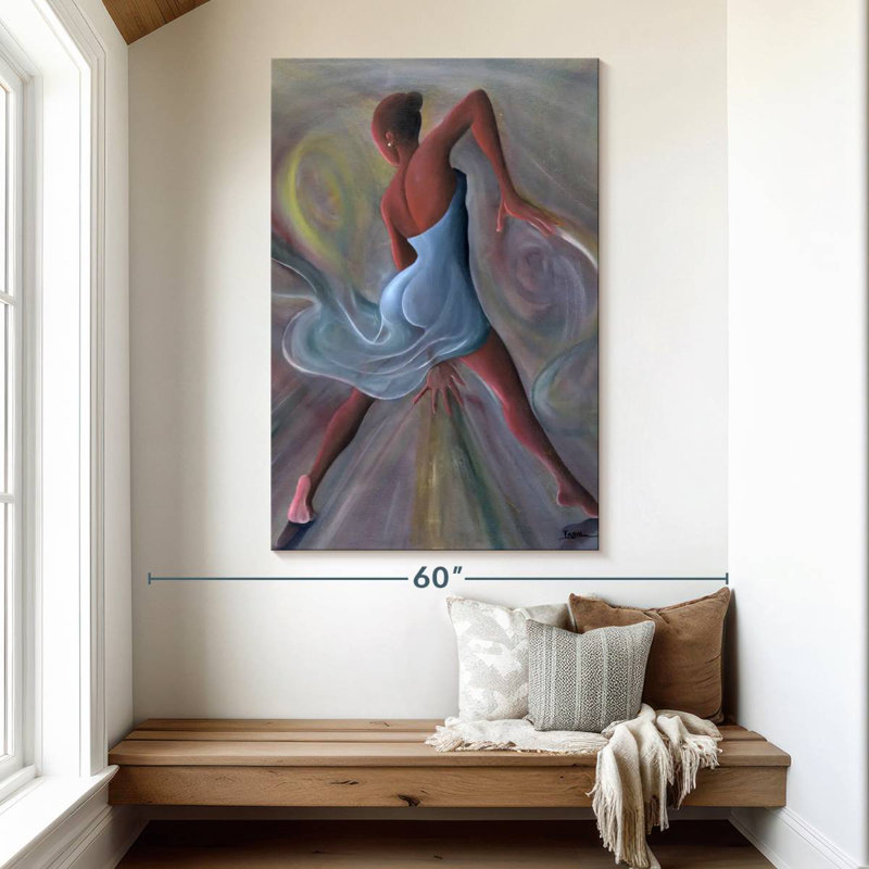 Robe bleue Enn, H 51 po x l 34 po