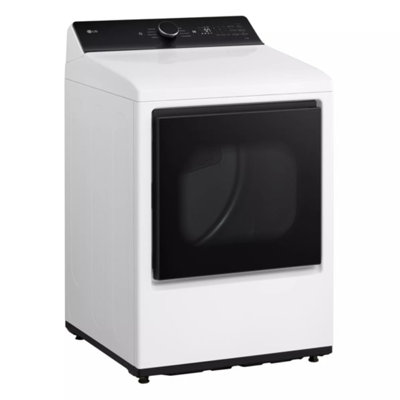 Sécheuse électrique à très grande capacité de contrôle arrière LG avec EasyLoad, porte et détection d'IA, 7,3 pi³ pi.