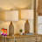 24.5" Natural Rustic Paper Rope And Metal Table Lamp For Living Room and Bedroom