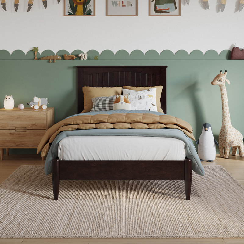  Lit plateforme Amandalee, Simple, Espresso