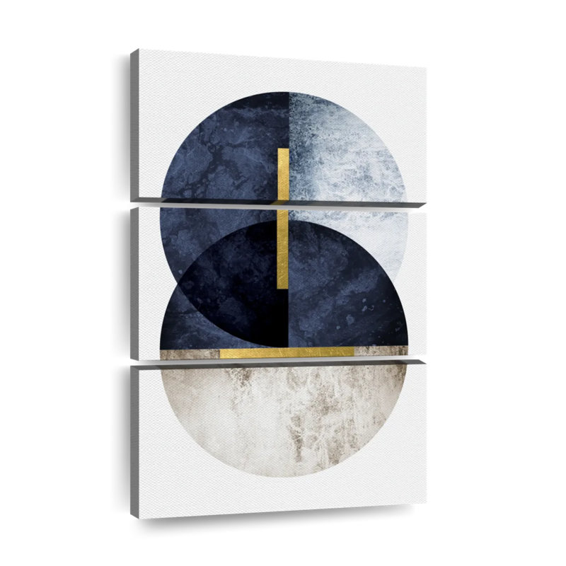 Impression d'art sur toile bleu marine foncé, H 38 po x l 24 po x P 1,25 po