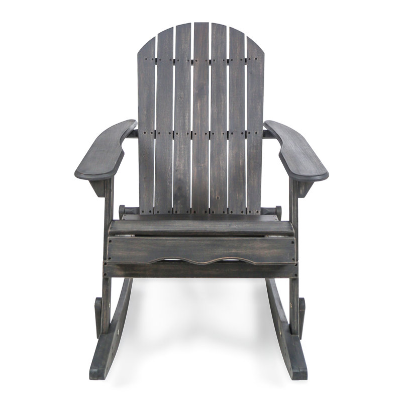 Dewitt Outdoor Adirondack Chair, Dark Gray