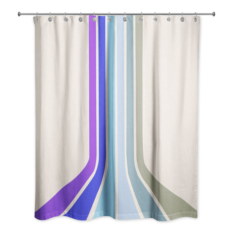 Rideau de douche simple Perine, Mauve