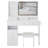 41" Large Size Left Drawer Desktop Vanity Table+Cushioned Stool Dresser Set-631448541
