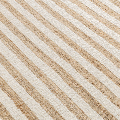 Rhodes Striped Area Rug in Ivory