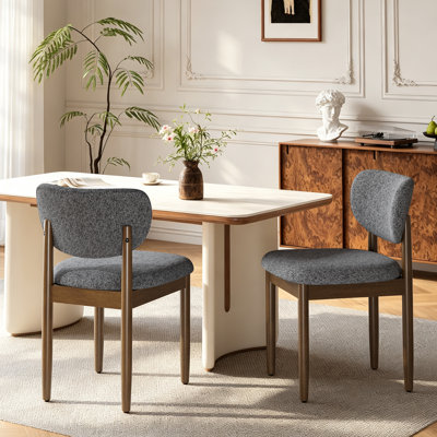 Upholstered Solid Wood Side Dining Chair
