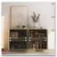 Buffet en bois avec rangement, grand buffet cannelé avec tablettes réglables, crédence, console d'appoint-1533960343