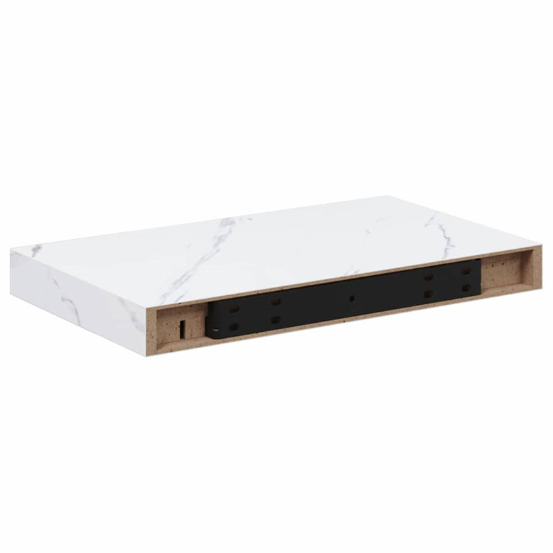 Floating Shelf, White Marble, 4cm H x 40cm W x 23.5cm D