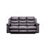 Canapé inclinable avec housse de console centrale, housses extensibles de canapé inclinable à 3 sièges (NOIR, housse inclinable à 3 sièges avec console) Similicuir NOIR
