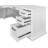 Elrose L-Shaped Executive Desk with Power Outlet