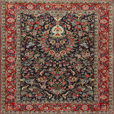 Tapis oriental rouge / noir Kinsley