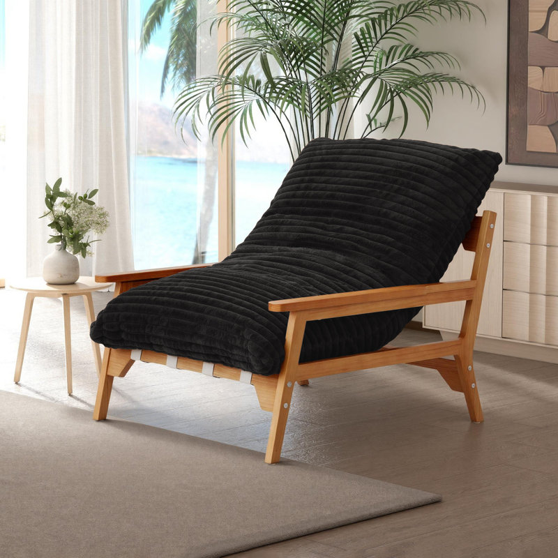 Chaise d'appoint rembourrée Ivona 35,24 po Ivona, Noir