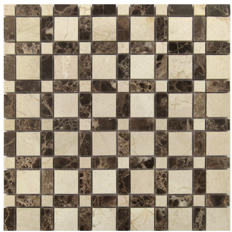 Carreau de mosaïque en marbre 2 po x 2 po