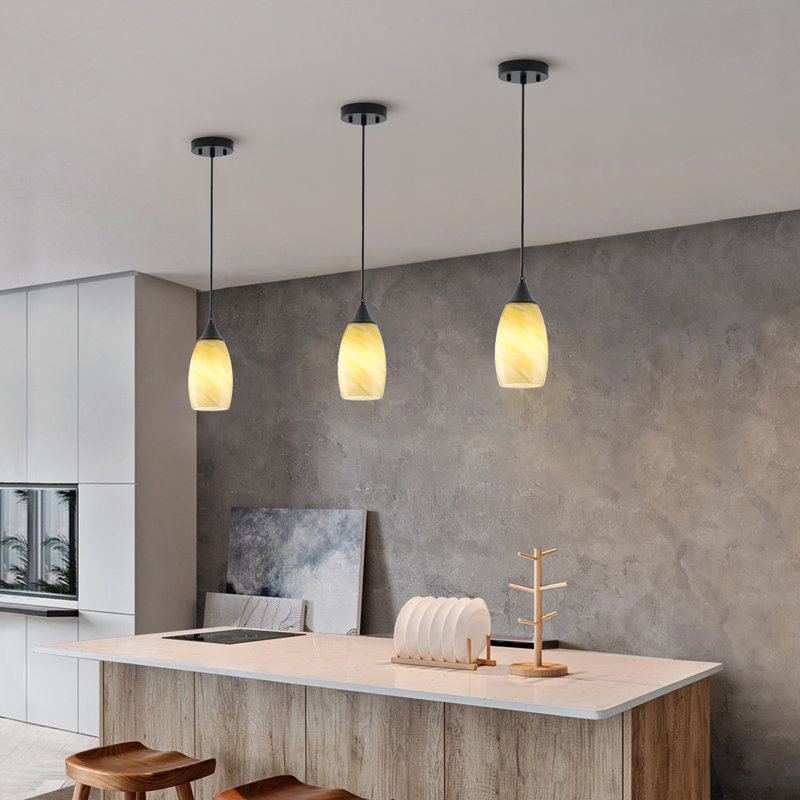 Luminaire suspendu réglable à 1 lumière à intensité variable E26, Jaune