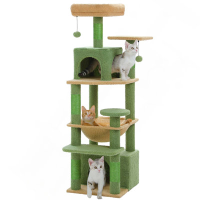 Arbre à chat en hamac de petite taille et condo parfait pour se reposer, jouer et grimper avec un hamac confortable