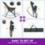 Chaise berçante de camping surdimensionnée avec coussin, Temmo pliant portable pour adultes, support 350 lb-1790214240