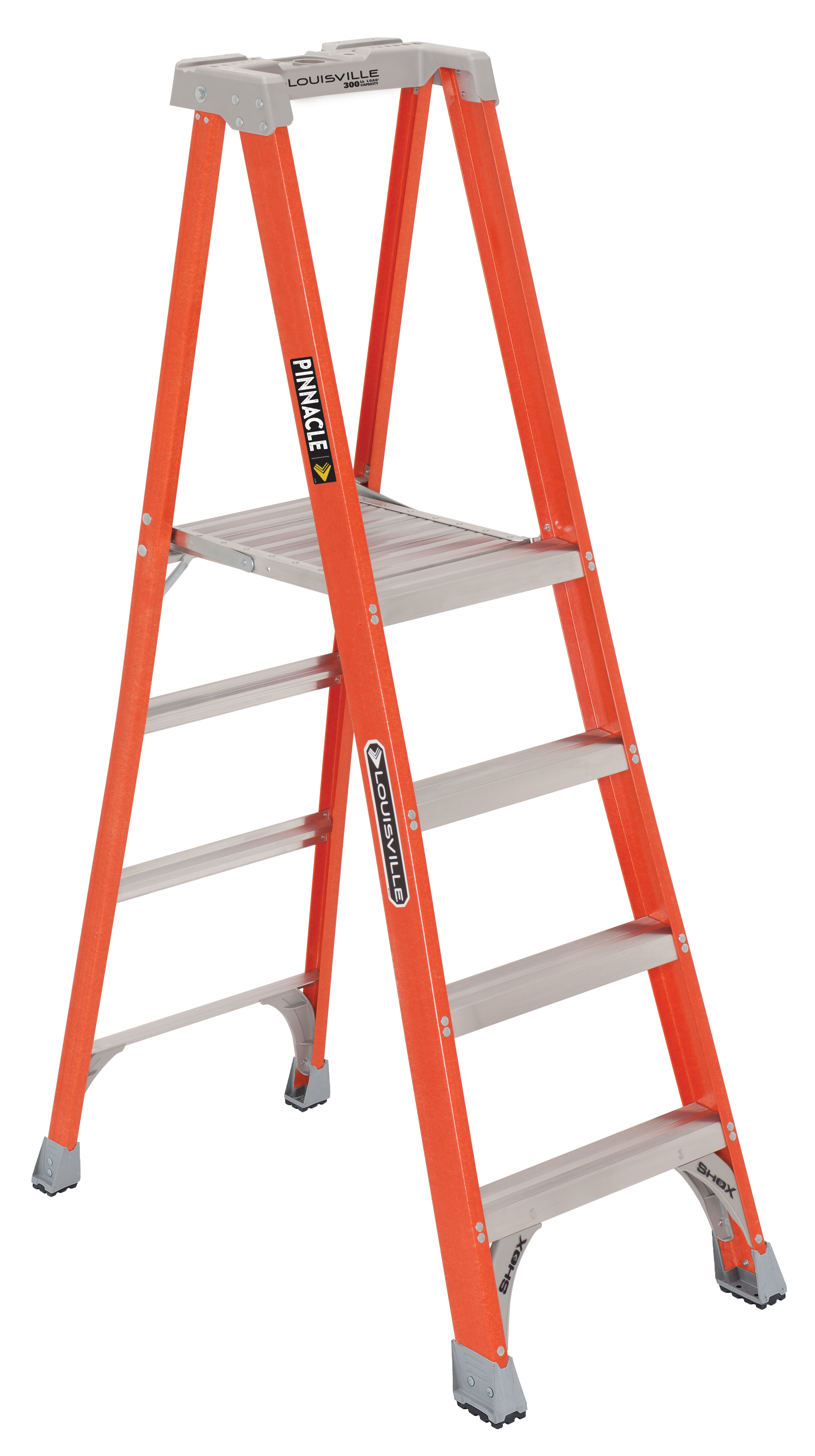 Louisville Ladder, 4 Ft, Fiberglass Pinnacle Platform Step Ladder, Type ...