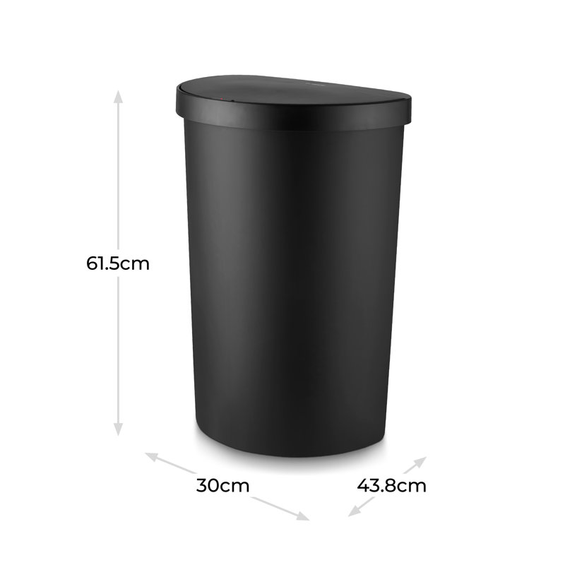 50 Litre Motion Sensor Recycling Bin, Black
