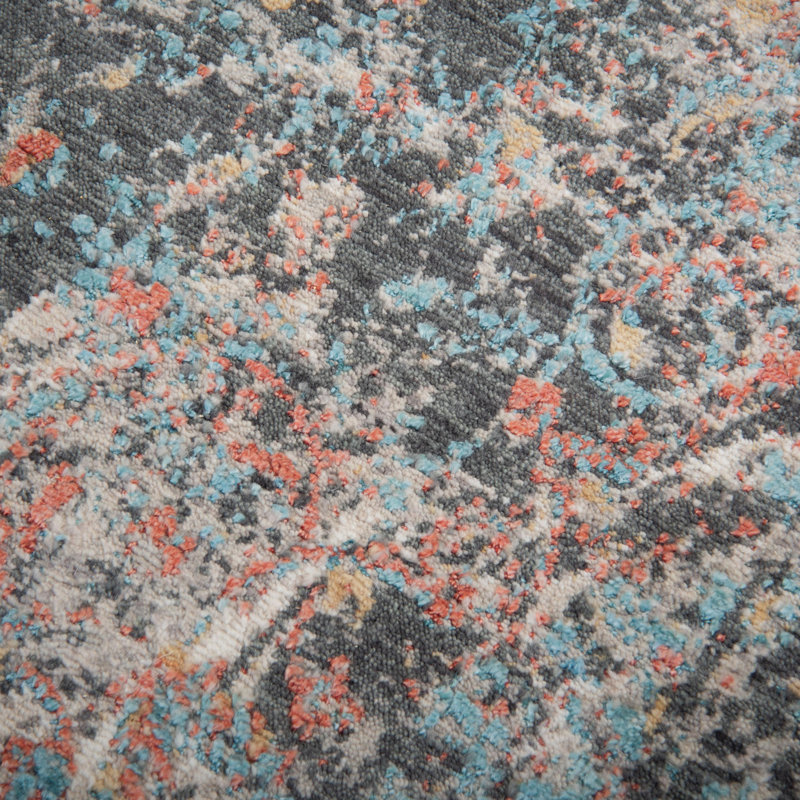 Tapis en laine tissé à la main / hybride, Rectangle de 5 pi x 8 pi