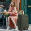 Luggage Sets 4 Piece, Softsied Suitcases With Spinner Wheels, Army Green