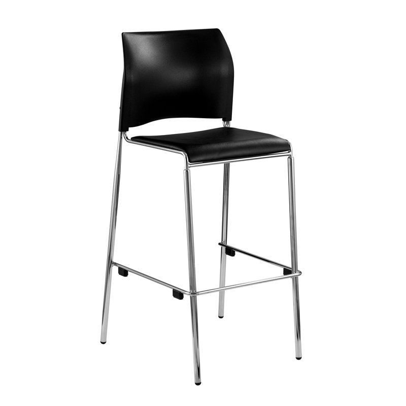 Tabouret de bar NPS Cafetorium, siège moelleux, noir, Vinyle