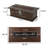 56'' Rectangular Outdoor MGO 50,000 BTU Propane Fire Pit, Brown Wood Pattern (Tank Cover Not Included)-1291206059
