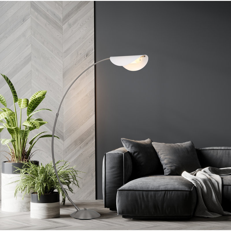 182cm Matte LED Novelty Floor Lamp, Silver