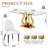 69" Rectangular Glass Dining Table Set, Tempered Glass Top, Polished Stainless Steel S-Shaped Base, Faux Leather Diamond-Back Chairs With Gold Metal Accents-126046579-126046580-126046585
