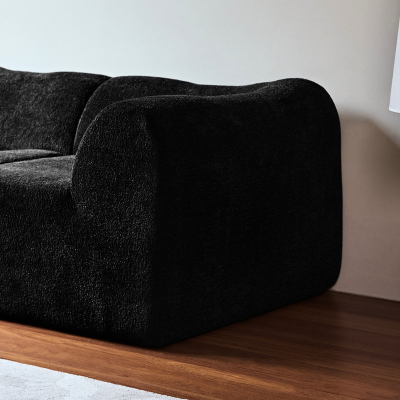 Doux velours 2 places compressé, base stable, assise confortable au bureau avec coussins décoratifs, rembourrage en mousse, convient aux espaces compacts