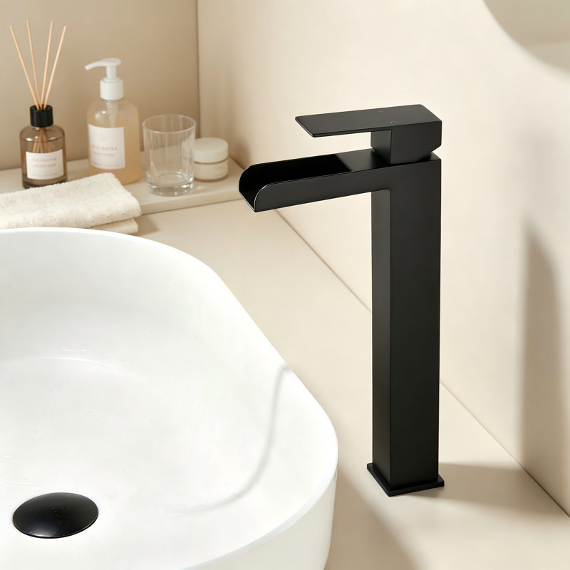 Robinet à un trou avec bonde escamotable, Matte Black
