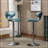  Masaccio Upholstery Airlift Adjustable Swivel Barstool with Chrome Base, Set of 2 17.75" W x 21.25" D x 34"-42.5"H-745982557