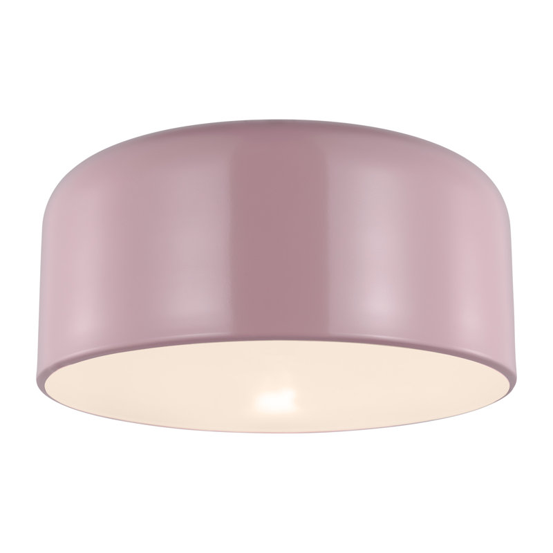 Flush Mount, Rose, 7" H x 13.75" W x 13.75" D