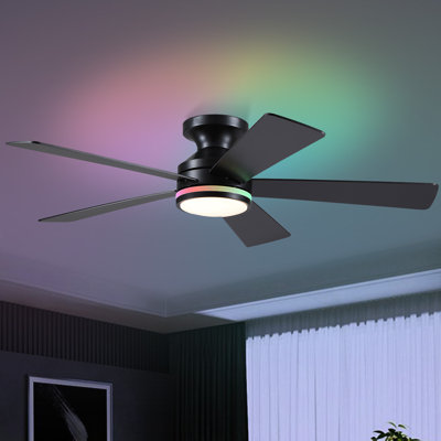 Ventilateur de plafond à profil bas de 46 po avec télécommande / télécommande