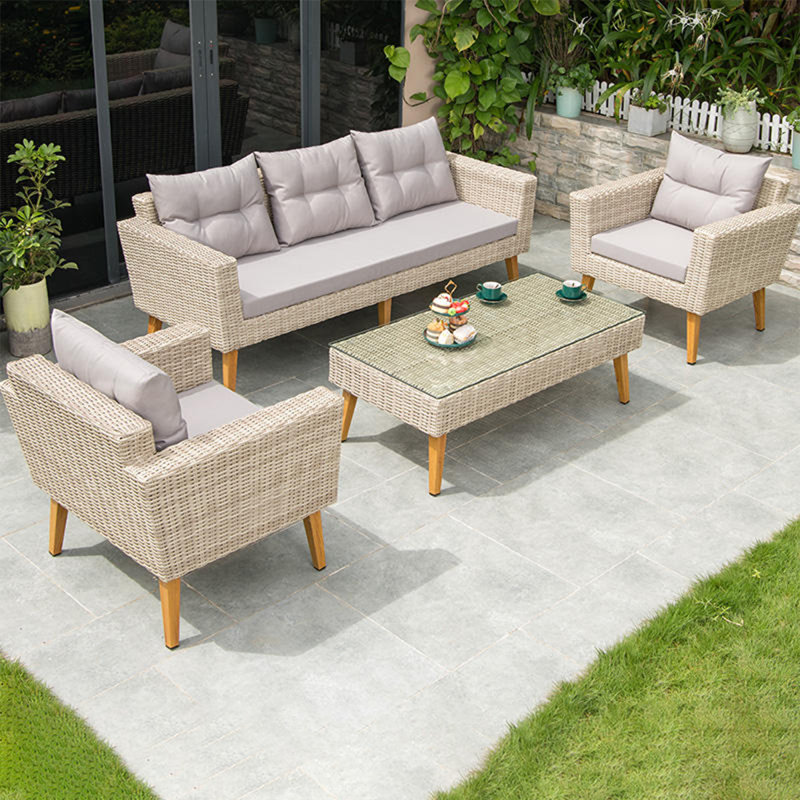 Chaise d'extérieur en rotin tissé Nickelle, 2