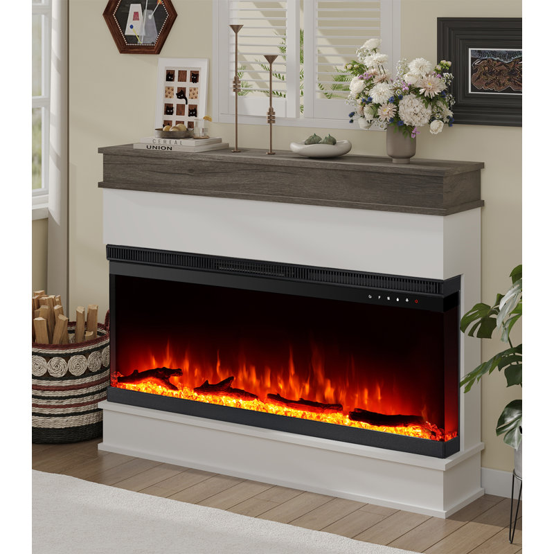 Lark Manor 158cm W Electric Fireplace with 5000 BTU, 83.5cm H x 158cm W x 23cm D