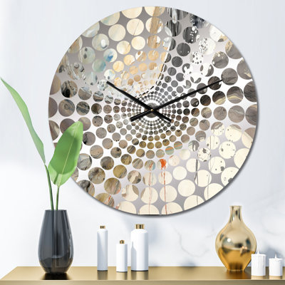 Horloge murale subtile Serenity Watercolor Waves I - Abstract Shapes