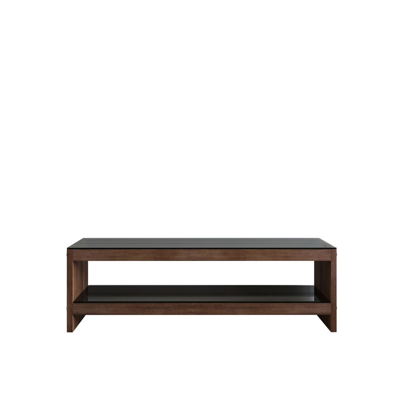 Csair TV Stand, Smoked/Walnut