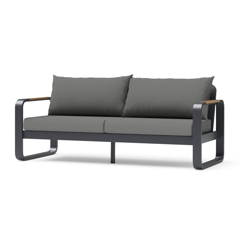 Canapé de patio Andes - toile gris anthracite, Gris anthracite