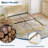 Bed Frame With Natural Rattan Headboard, Strong Wooden Slats-811754917