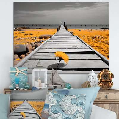 Taplin Beach Pier Point de vue noir X sur toile