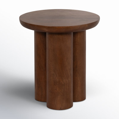 Faustine Modern Neutral Wooden End Table