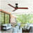 52" Black Lowe Profile Ceiling Fan Without Light