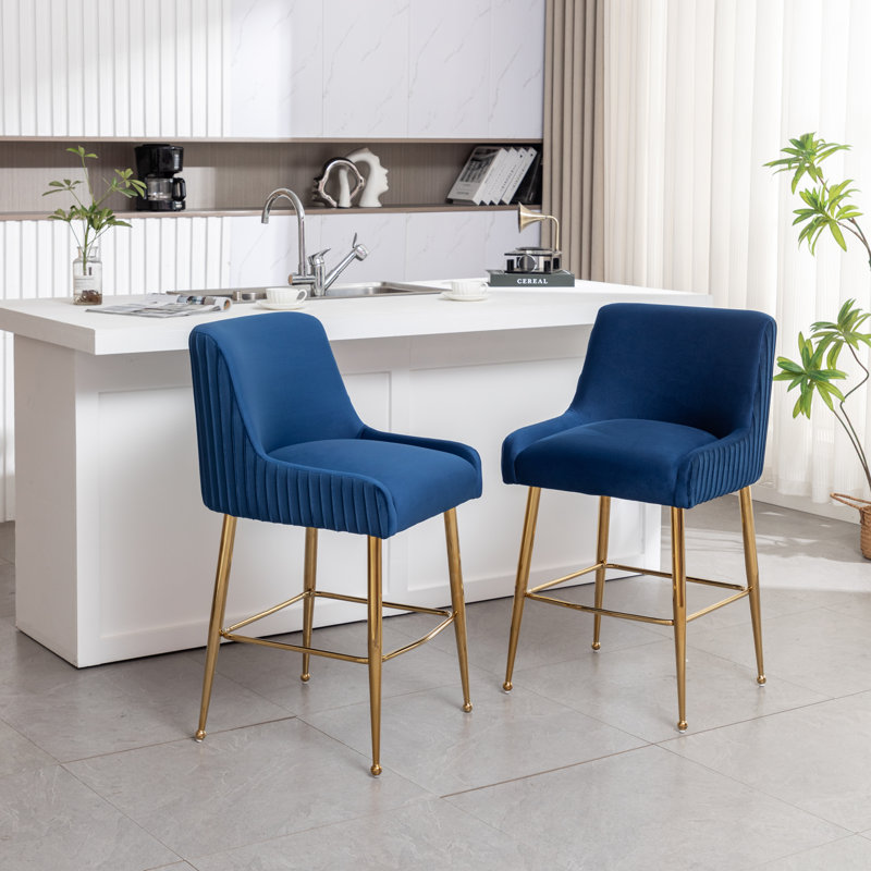 Baudel Zanthia Counter Stool, Navy