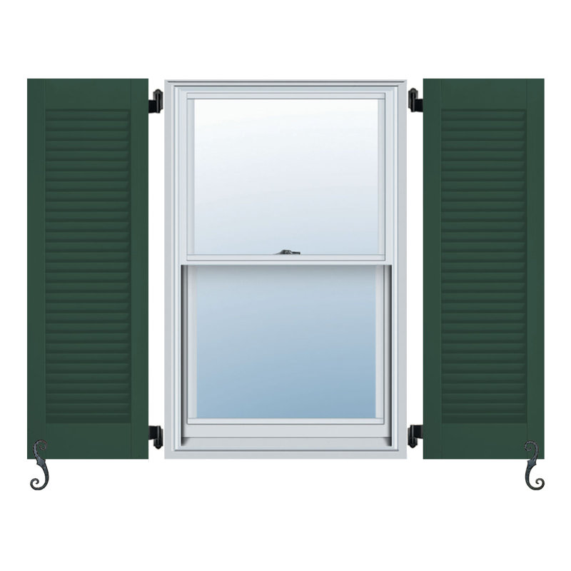 Paire de volets Atlantic, Vert forêt, 12 po, 59 po