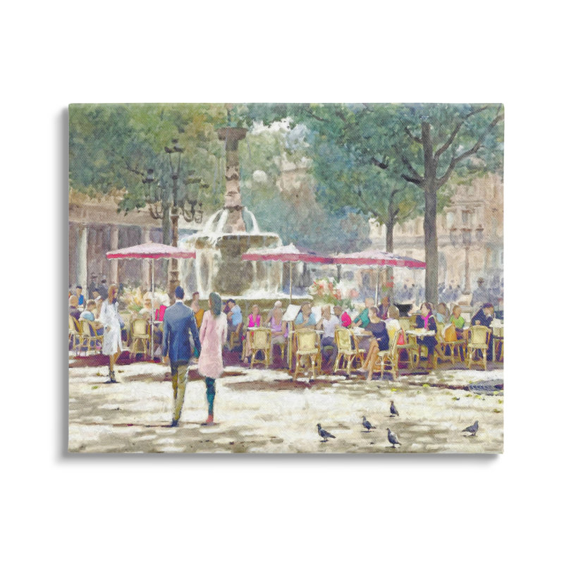 «People at Parisian Cafe» par Steve Hunziker, H 30 po x l 40 po x P 1,5 po