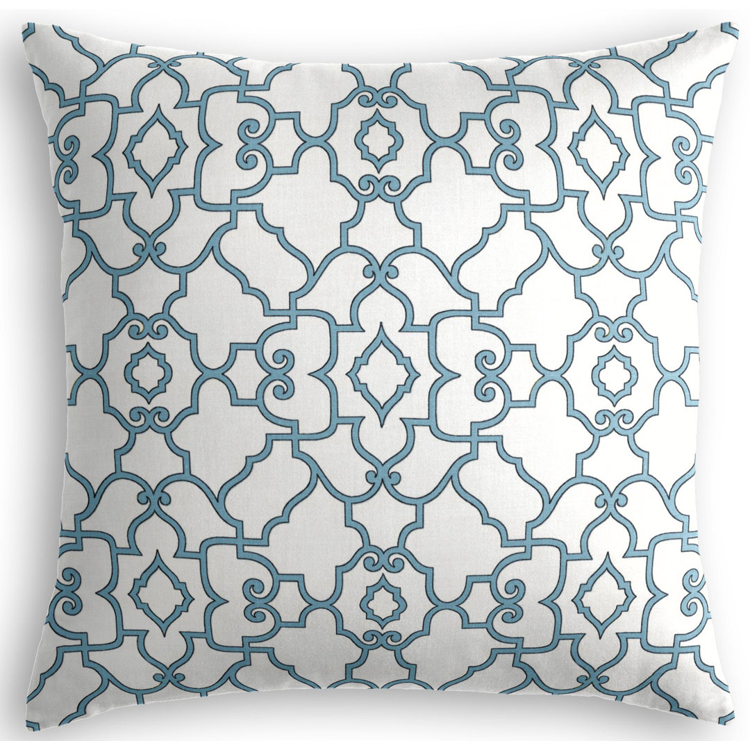 Taj Windowpane Check Square Cotton Pillow Cover & Insert Loom Decor 