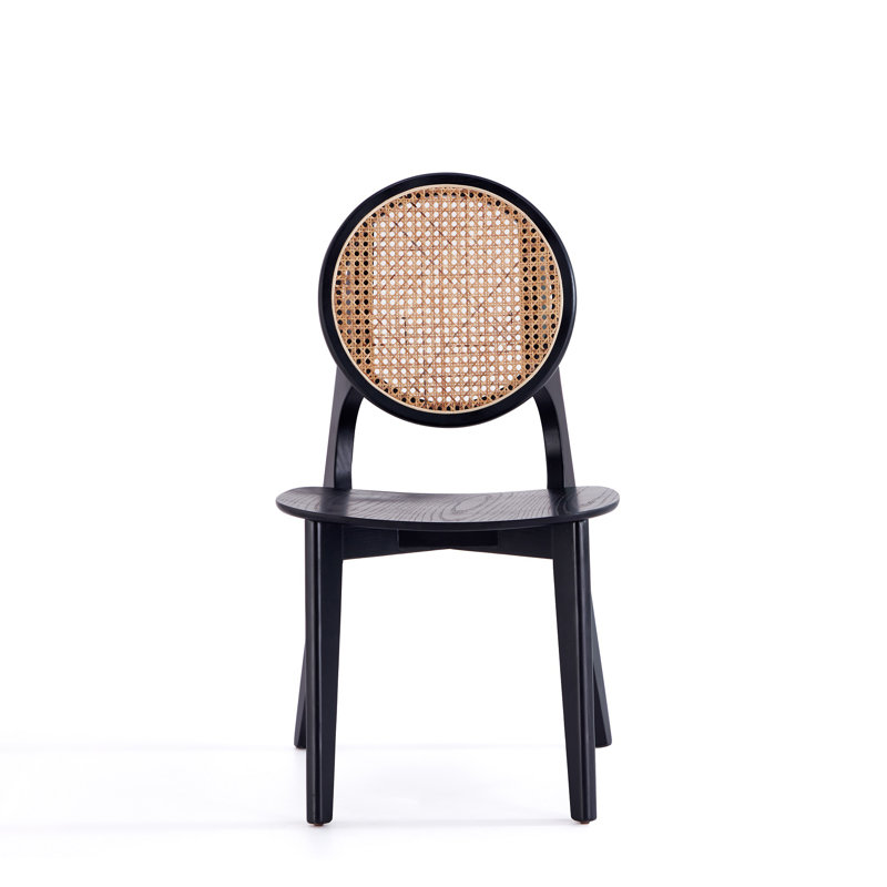 Chaise d'appoint en bois de frêne massif Versailles, Noir
