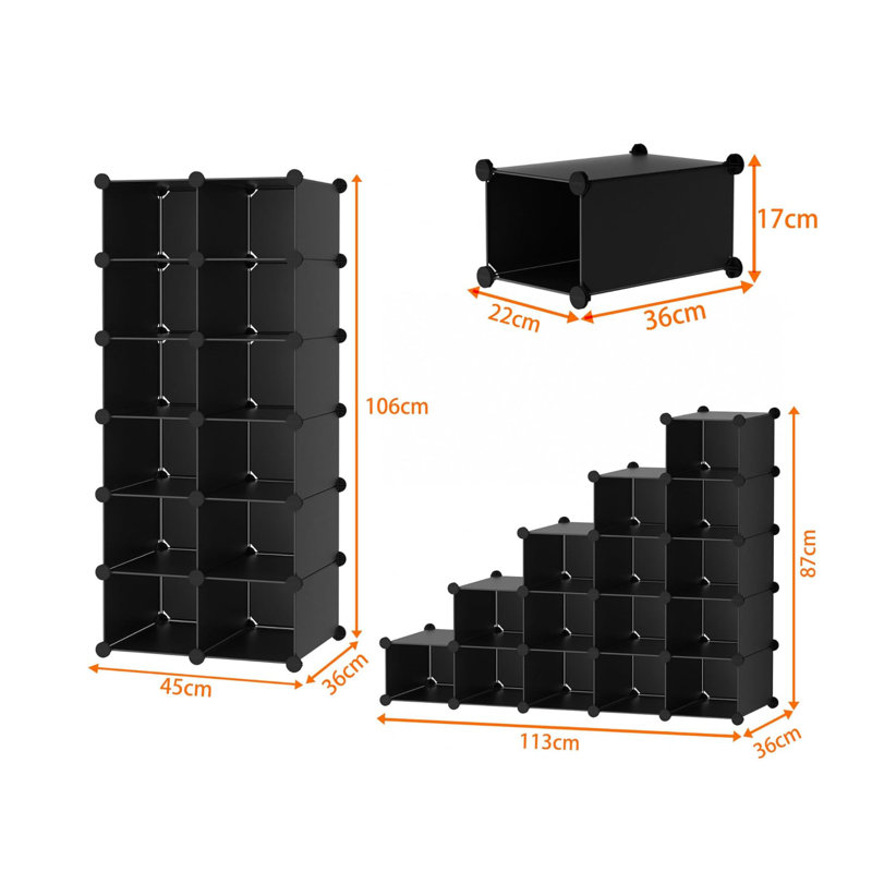  16 Pair Shoe Rack