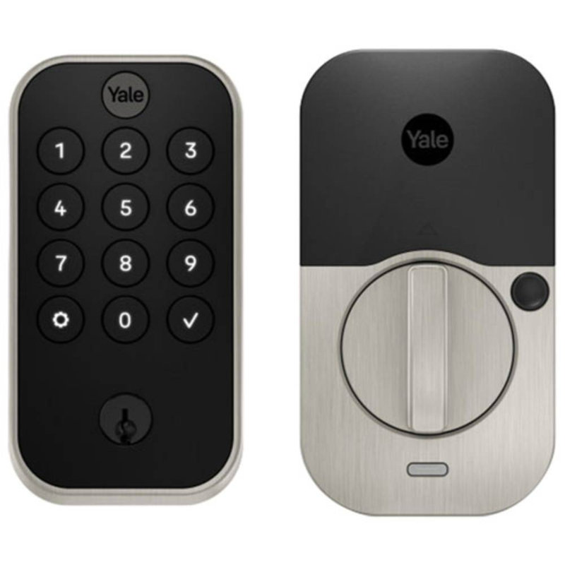Verrou intelligent Bluetooth Yale Assure Lock 2 avec clavier et verrou, Nickel satiné