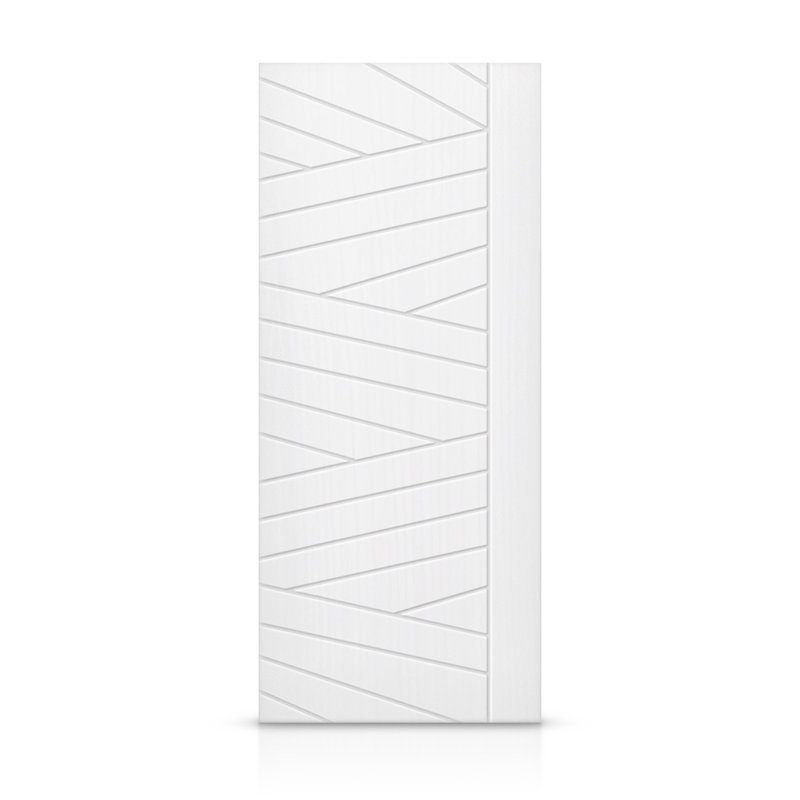 Porte standard à panneaux en bois manufacturé, Blanc, 42 po x 80 po